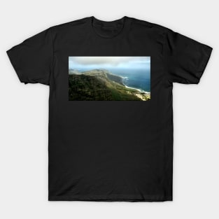 Looking towards Cape Point  from Table Mountain, South Africa T-Shirt